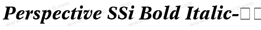 Perspective SSi Bold Italic字体转换
